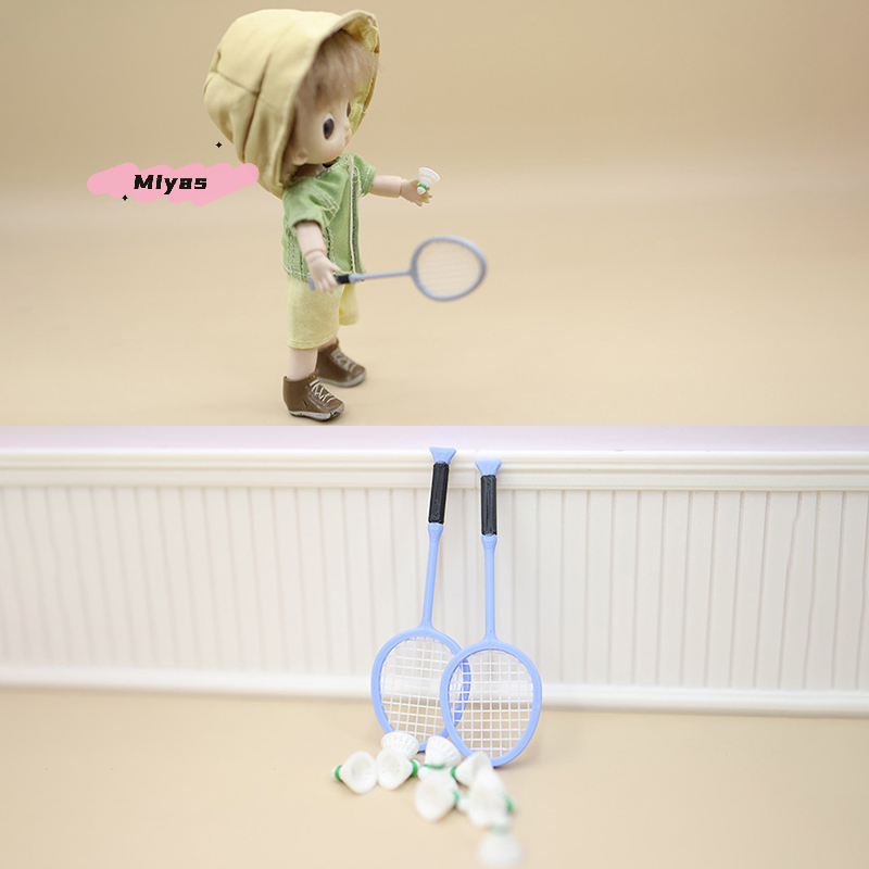 Badminton Europe - 1Pair Miniature Badminton Racket Set for