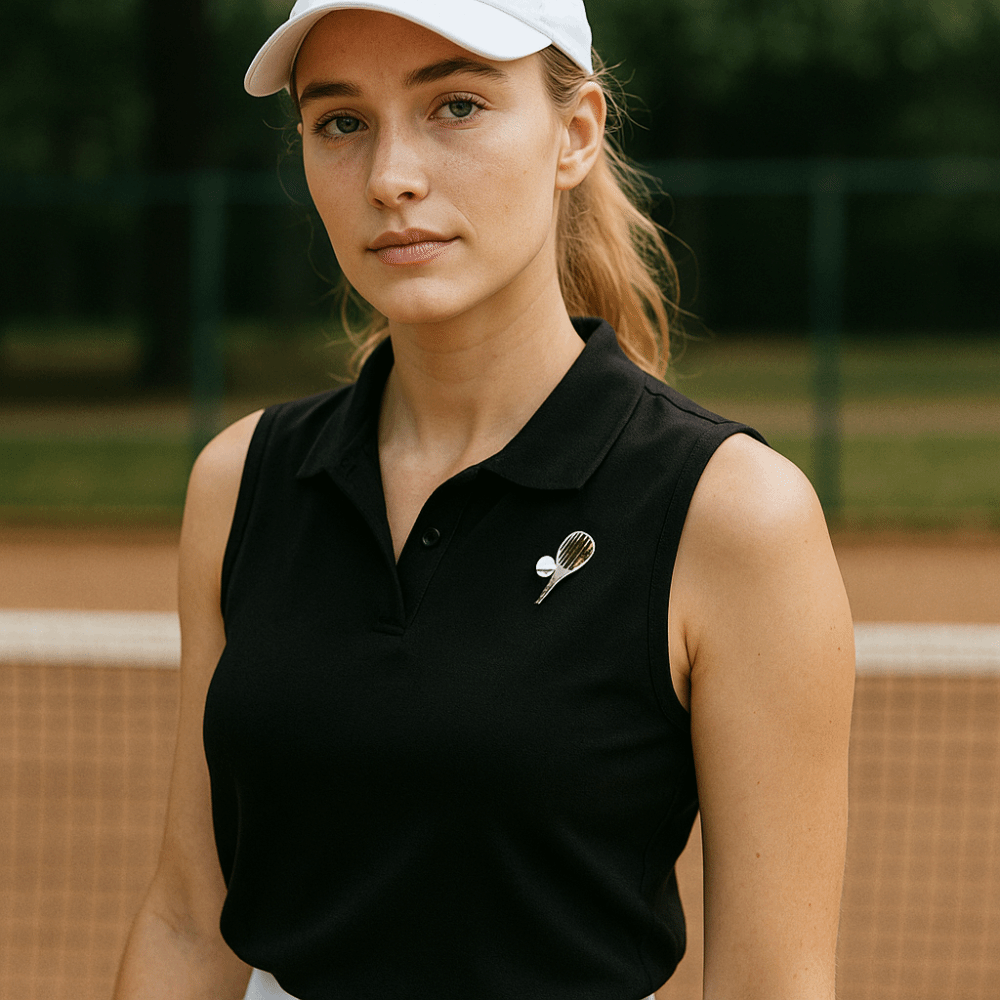 Badminton Icon - Unique Alloy Tennis Racket Brooch Zircon