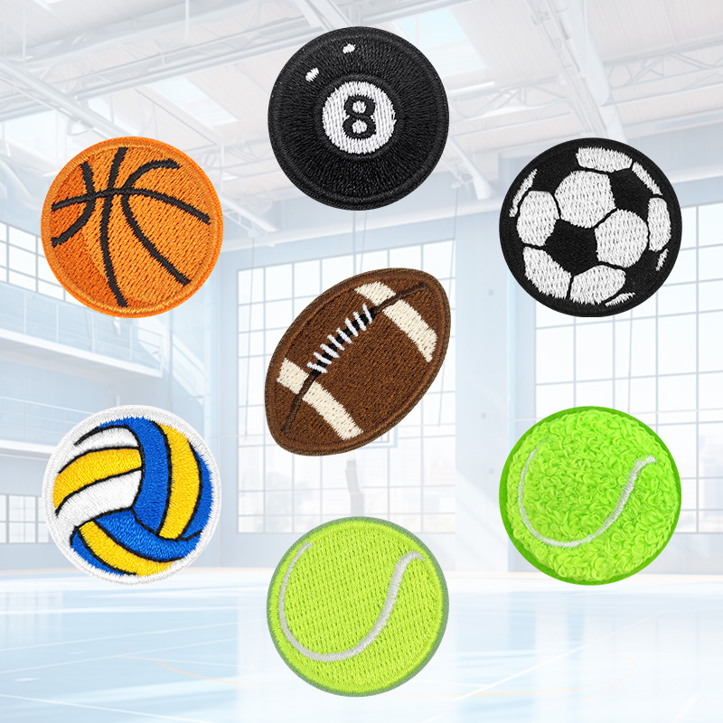 5pc Embrioidered Football Tenn - Badminton Icon recensie en prijs