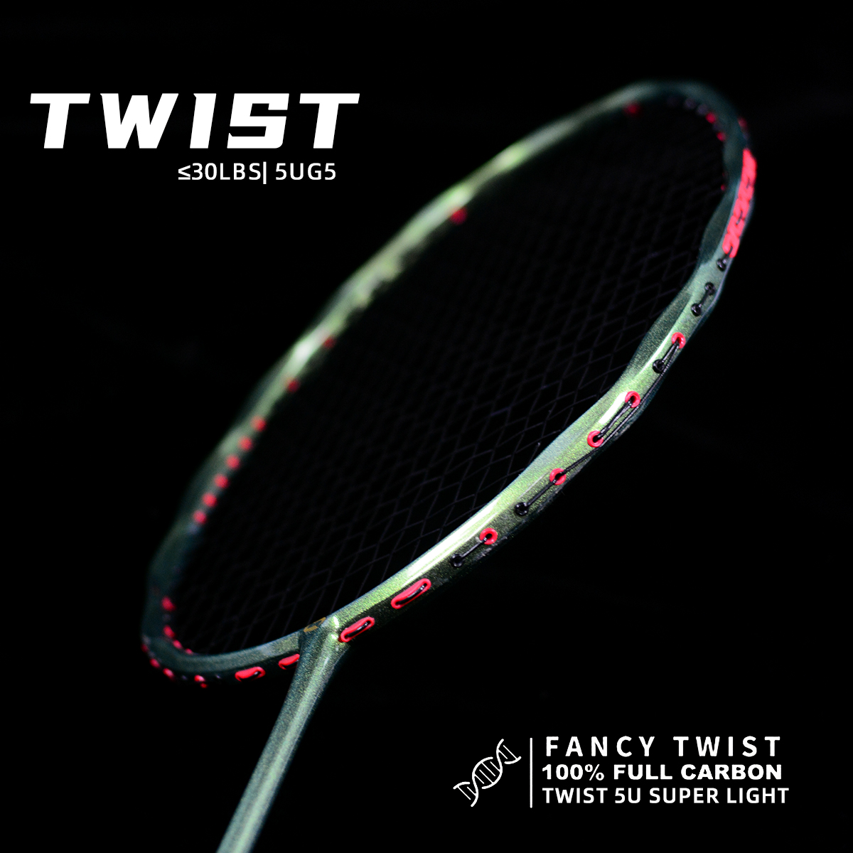 TWIST 100% Full Carbon Fiber B - Badminton Background recensie en prijs