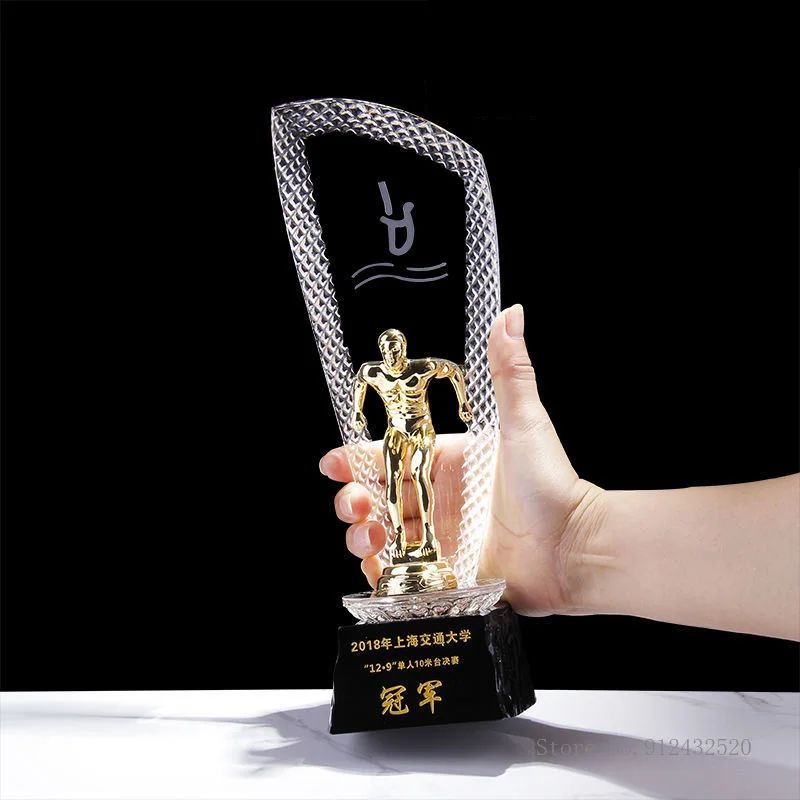 Customized Crystal Trophy Trop - Badminton Europe recensie en prijs