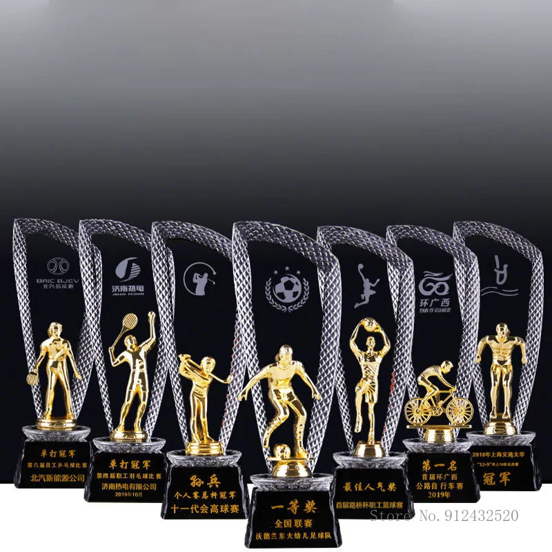 Customized Crystal Trophy Trop - Badminton Europe recensie en prijs
