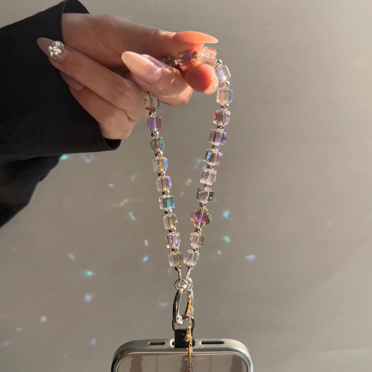 Luxury Crystal Bead Phone Lany - String Tension Clip recensie en prijs