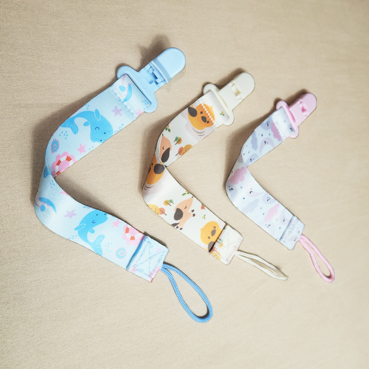 3PCS cartoon printed baby paci - String Tension Clip recensie en prijs