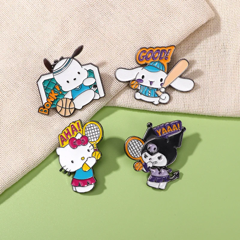 Cartoon Sanrio Metal Badge Stu - Badminton Icon recensie en prijs